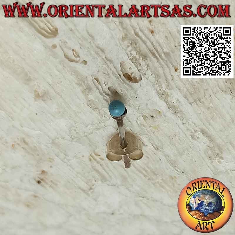 Mini orecchino in argento, la pallina turchese