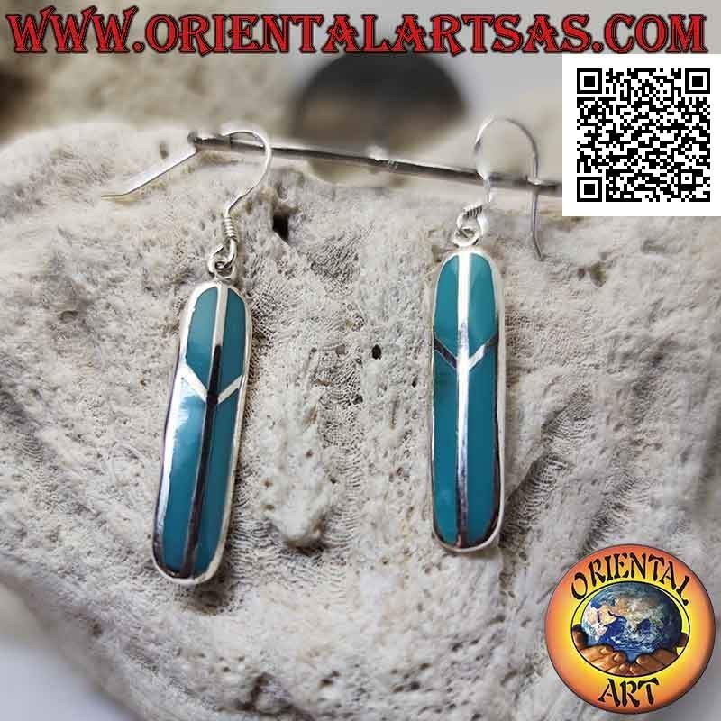 Pendientes de plata con turquesa símbolo de la paz