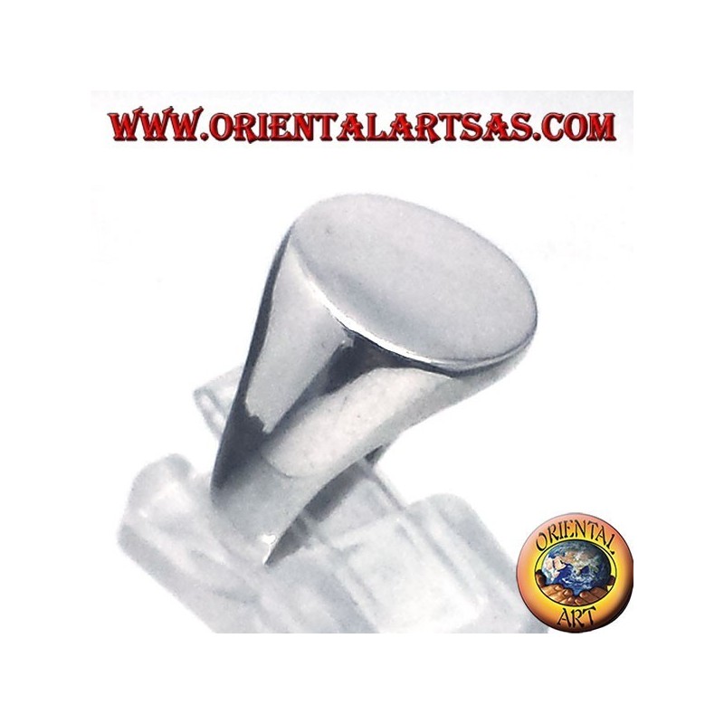 chevalier ring round silver, 15mm. "OR"