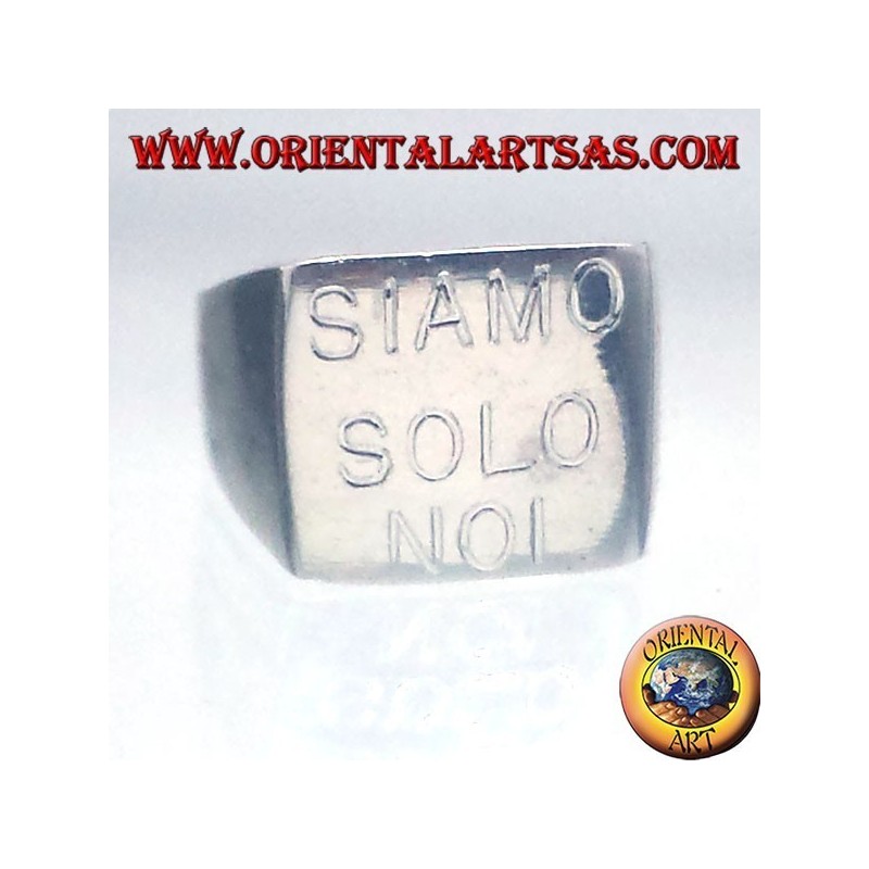 chevalier ring round silver, 15mm. "OR"