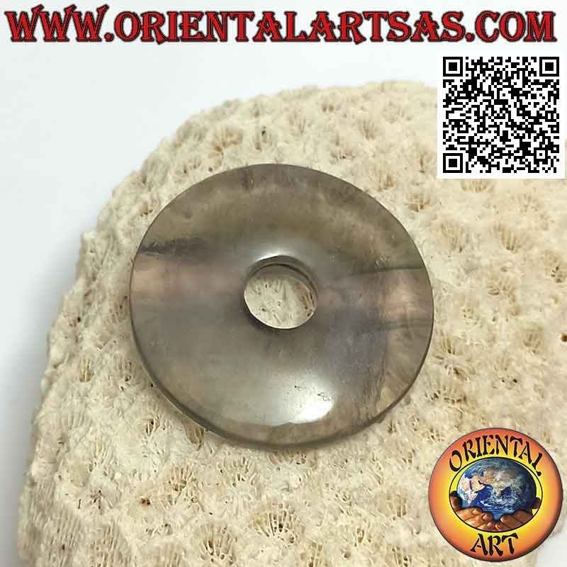 Colgante de disco / donut de fluorita de 35 mm. Ø (cable incluido)
