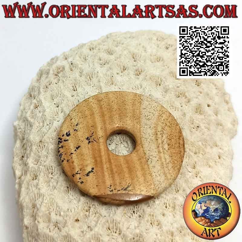 Disc / donut pendant in a 35 mm village. Ø (cord included)