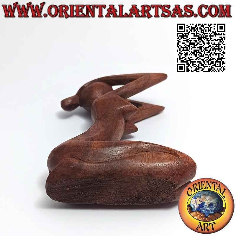 Skulptur "die verzweifelte Frau" im abstrakten Stil aus Suarholz, 10 cm