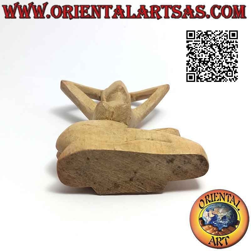 Scultura "la donna in posa" in stile abstract in legno di suar, 10 cm (B)