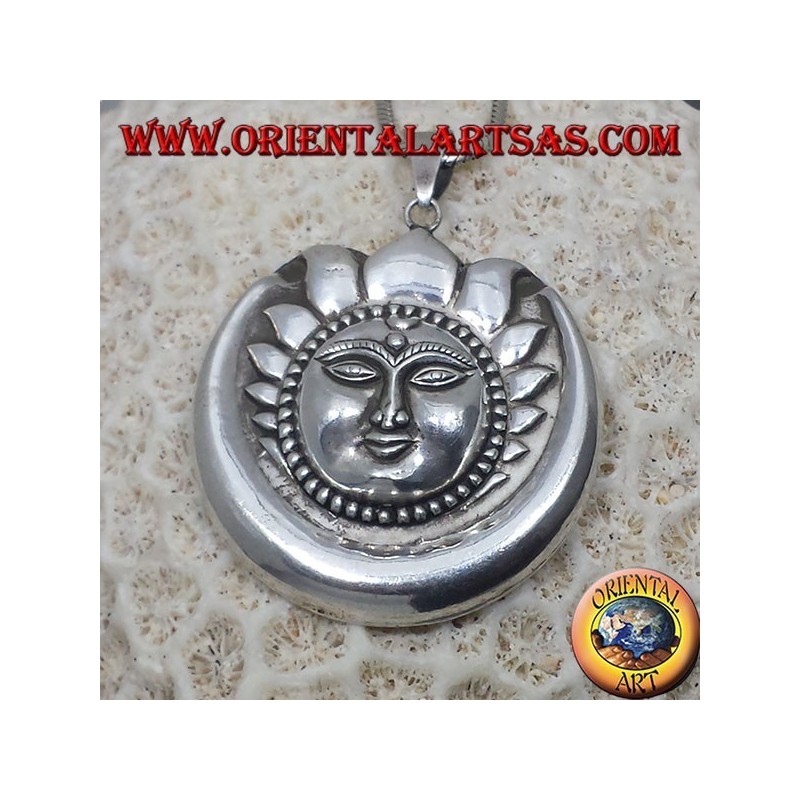 Anhänger Sonne Silbermond größte Nepali