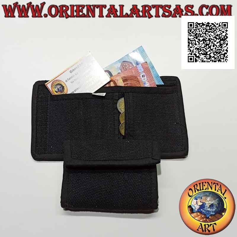 Cartera nepalí (4 bolsillos con 2 cremalleras) "decoración floral con 5 espejos" en 100% algodón (2)