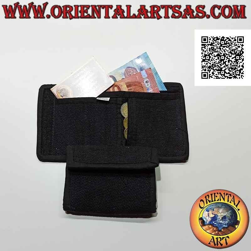 Cartera nepalí (4 bolsillos con 2 cremalleras) "decoración floral con 5 espejos" en 100% algodón (4)