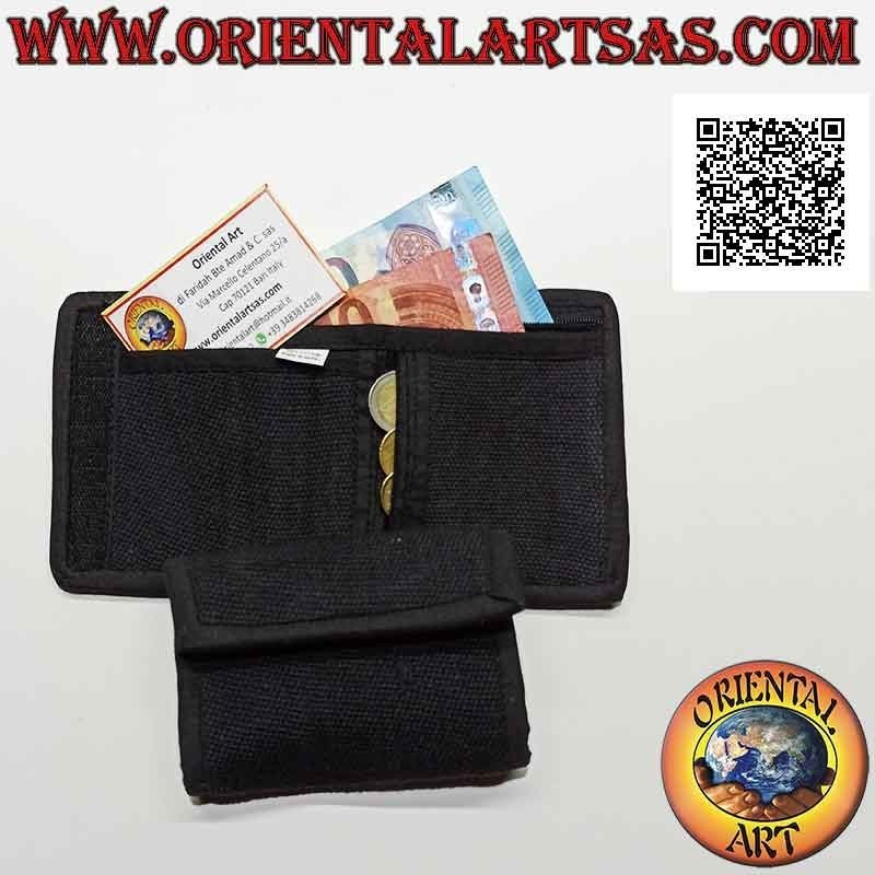 Nepalese wallet (4 pockets with 2 zips) "floral decoration with 5 mirrors" in 100% cotton (7)