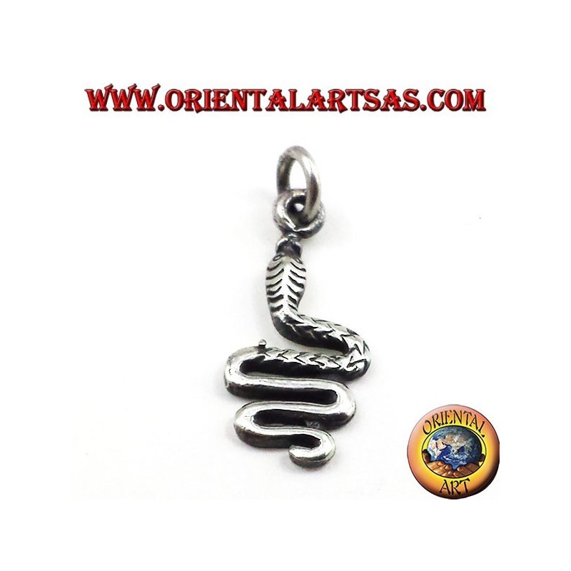 Pendentif serpent en argent