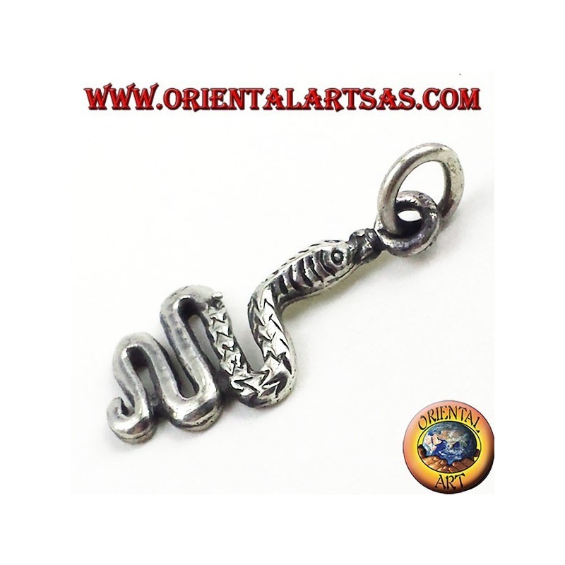 Pendentif serpent en argent