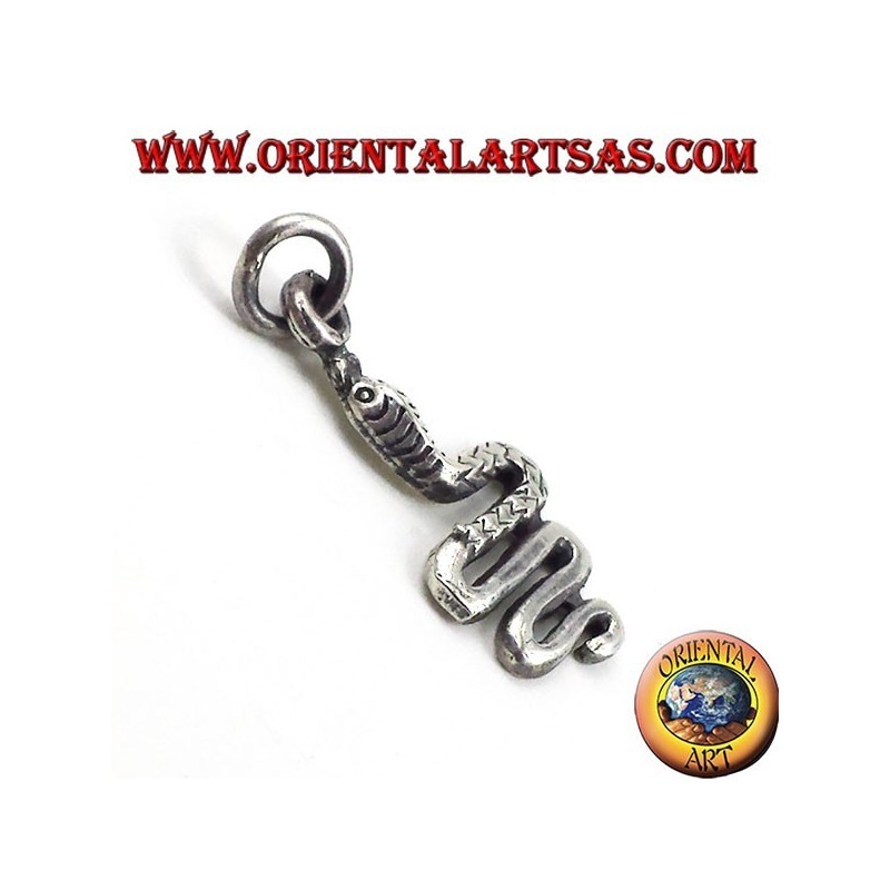 Pendentif serpent en argent