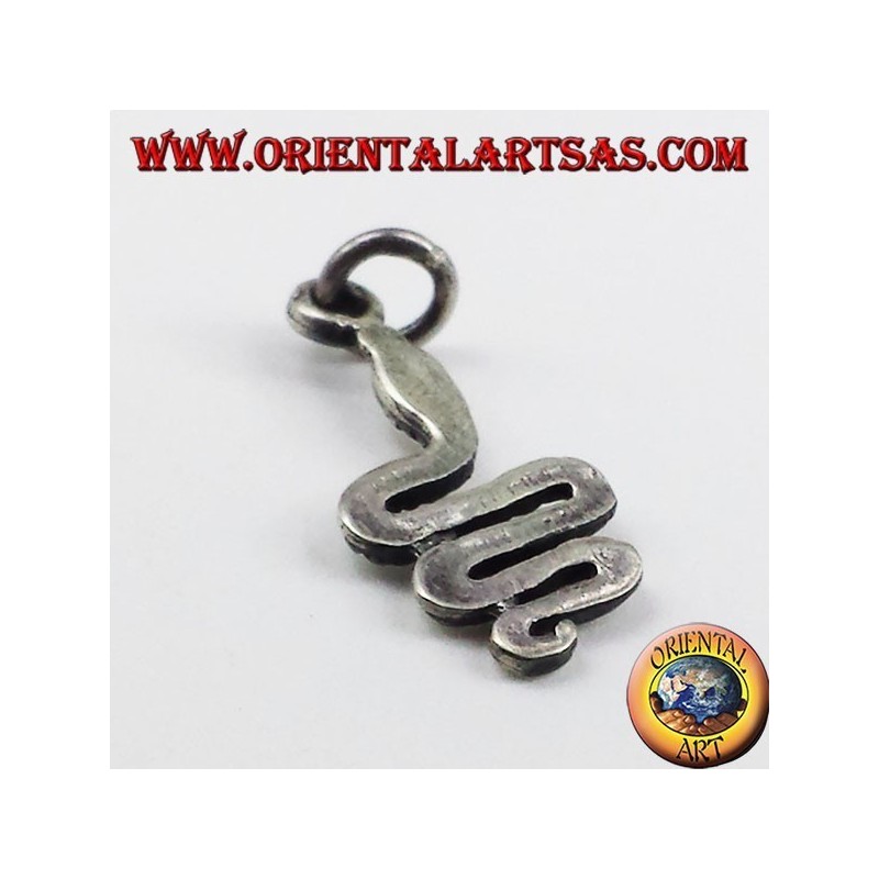 Snake pendant in silver