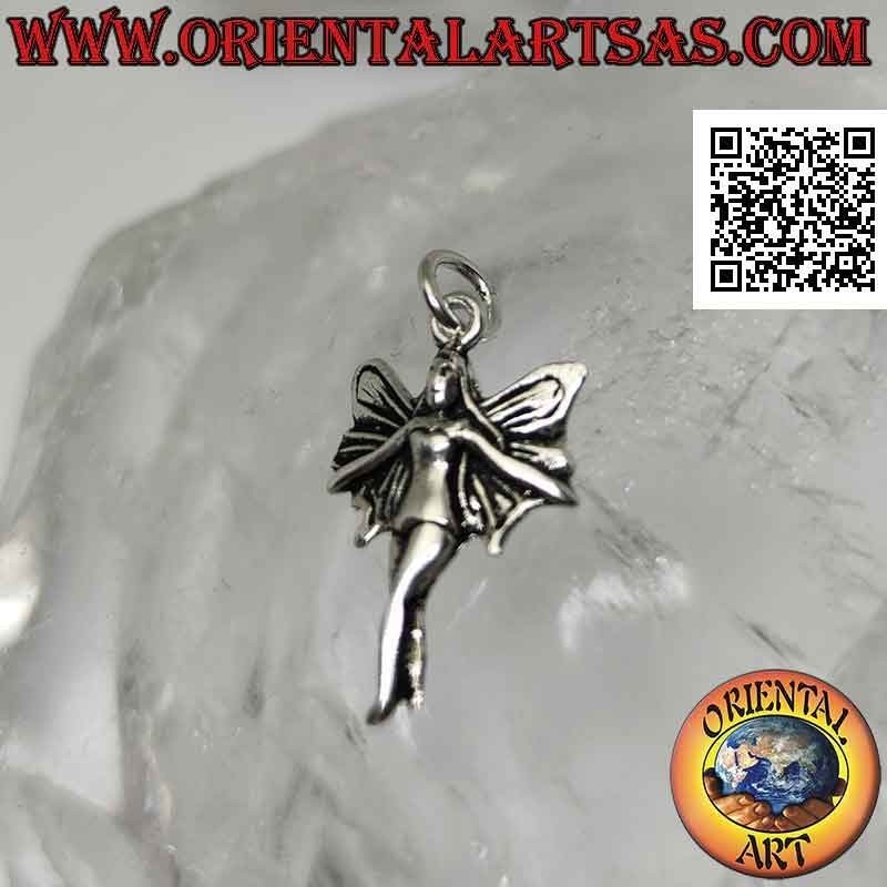 Silver pendant, the fairy with the tutu