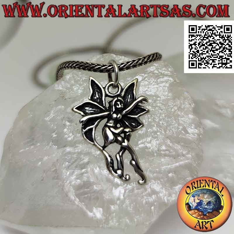 Silver pendant, the ballerina fairy
