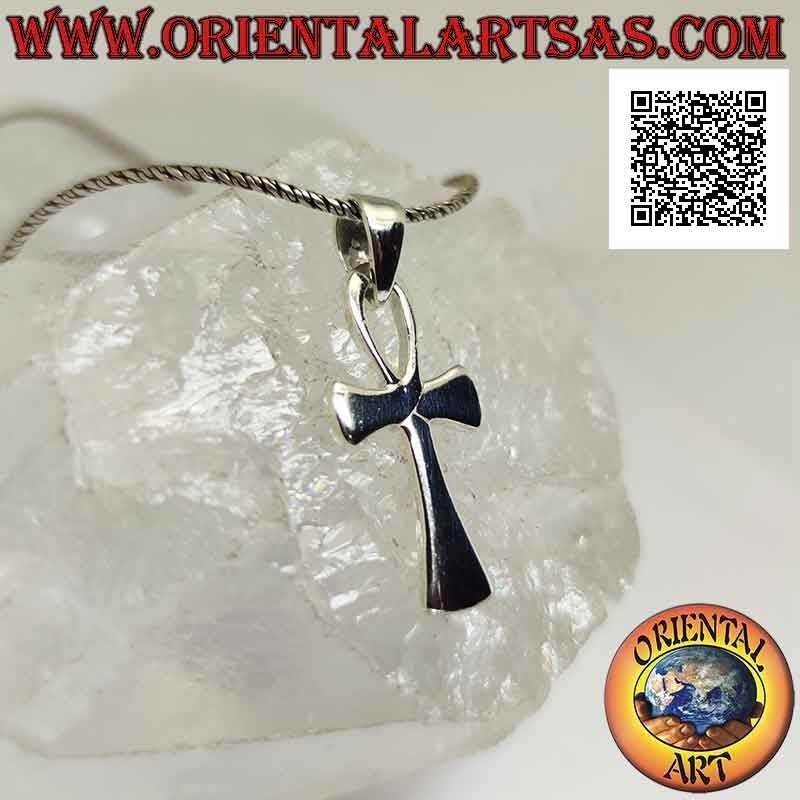 Silver pendant, Egyptian cross ankh (key of life) smooth and with increasing terminations