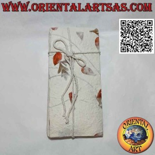 Enveloppes à lettres avec feuilles de papier de riz et pétales de fleurs, 10 pièces