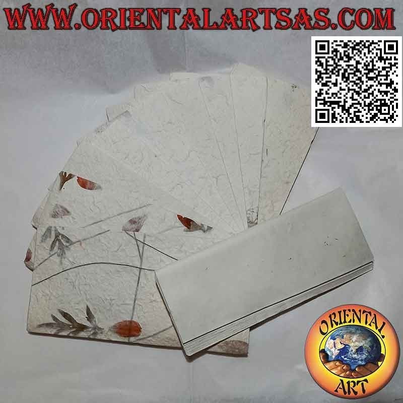 Sobres para cartas con hojas de papel de arroz y pétalos de flores, 10 piezas