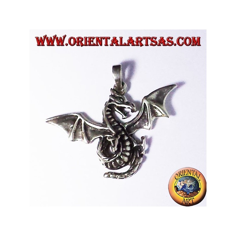 colgante de plata dragón alado celta