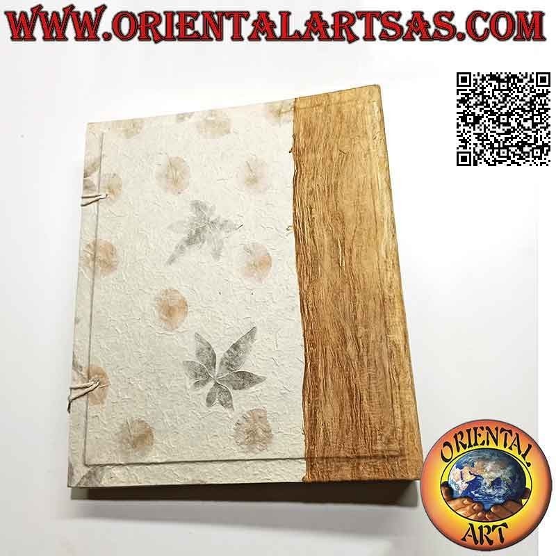Album fotografico in carta di riso con petali e ricamo, 35 cm (38 fogli e angolini)