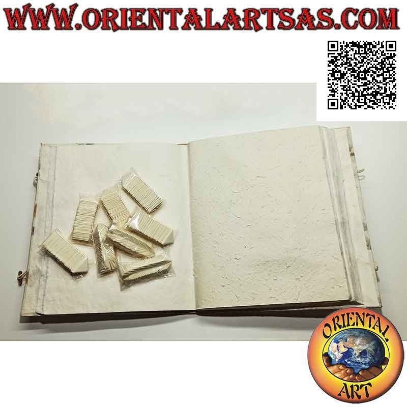 Photo album in rice paper with petals and embroidery, 35 cm (38 sheets and corners)