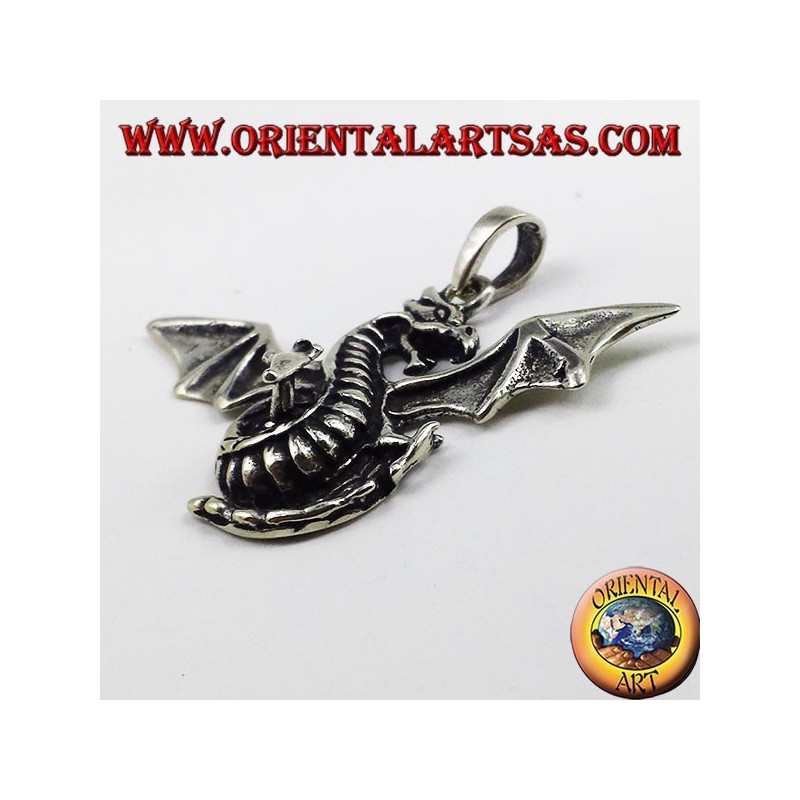 colgante de plata dragón alado celta