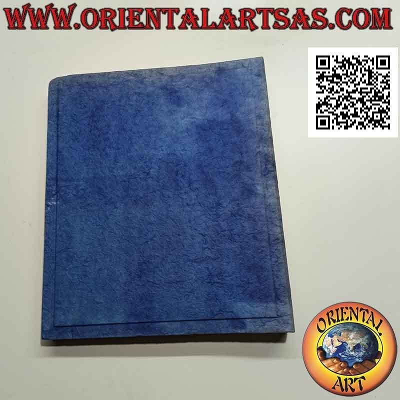 Photo album in rice paper with petals and embroidery, 35 cm (colored cover)