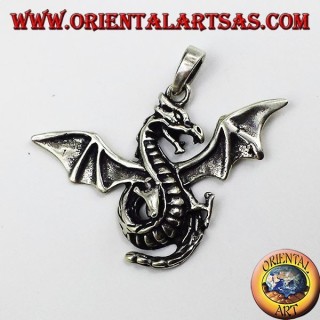 Pendentif argent Celtic dragon ailé