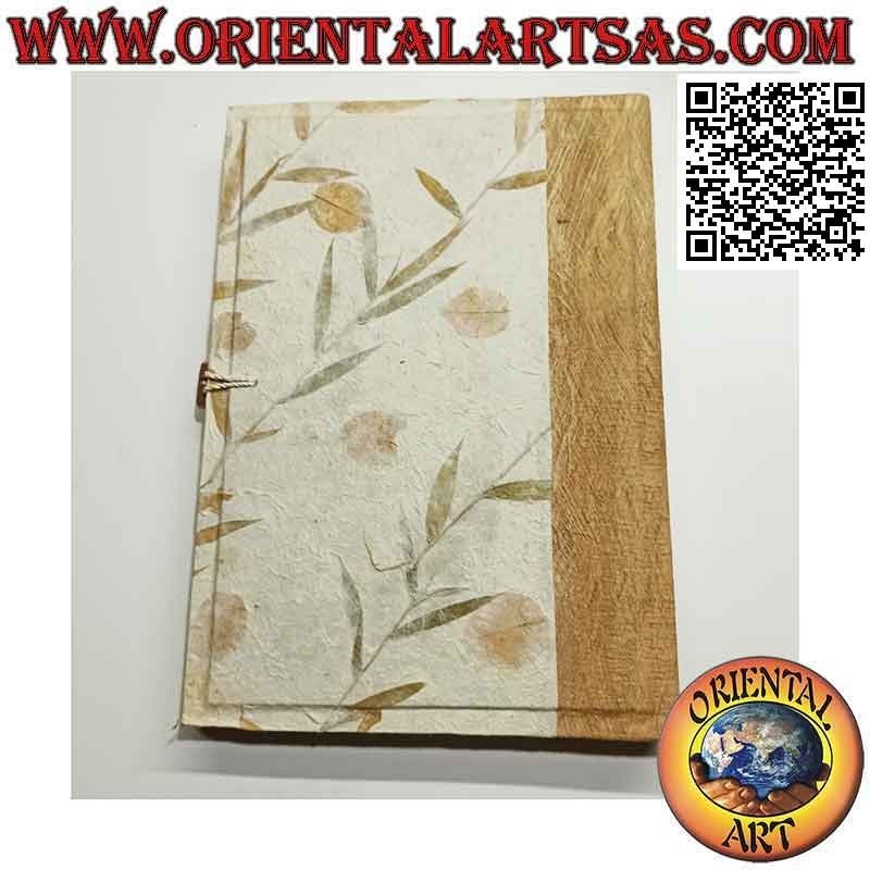 Álbum de fotos de papel de arroz con pétalos y bordados, 35 cm (14 hojas de 3)