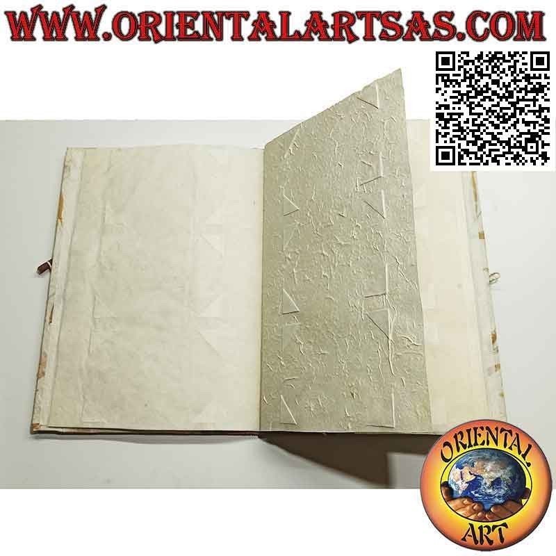 Álbum de fotos de papel de arroz con pétalos y bordados, 35 cm (14 hojas de 3)