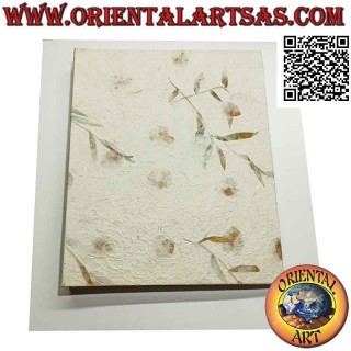 Álbum de fotos sencillo en papel de arroz con pétalos, 35 cm (14 hojas de 4)
