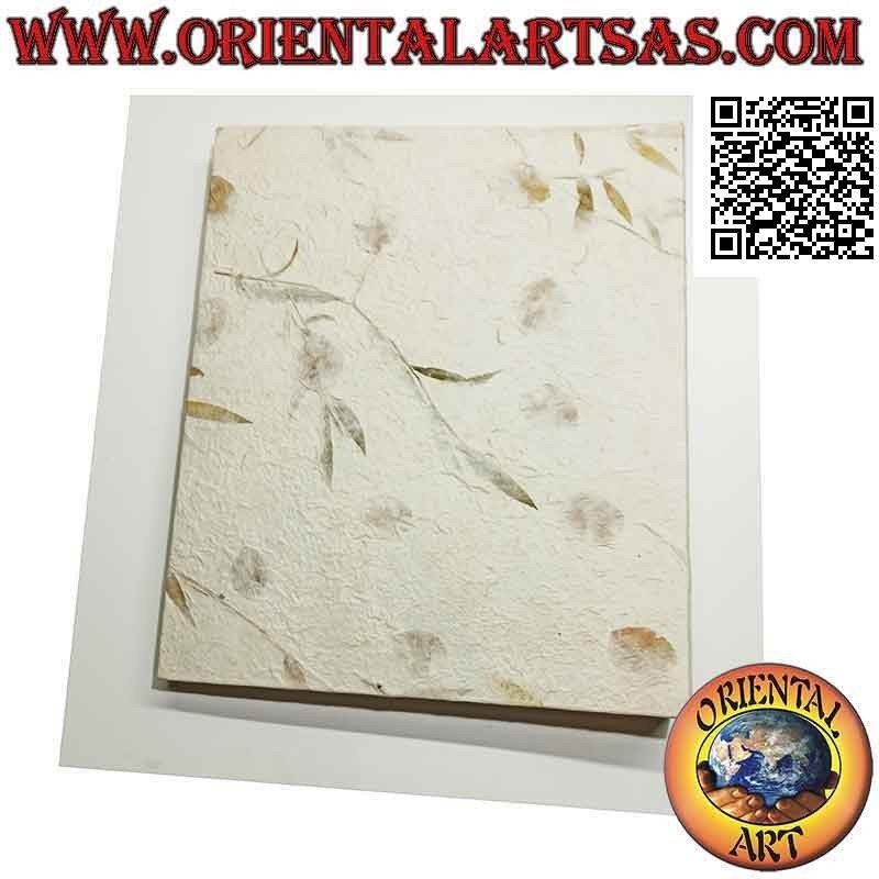 Álbum de fotos sencillo en papel de arroz con pétalos, 35 cm (14 hojas de 4)