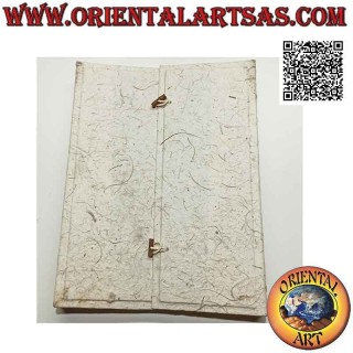 Álbum de fotos de papel de arroz con dos botones de cierre centrales, 40 cm (16x2 hojas de 2)
