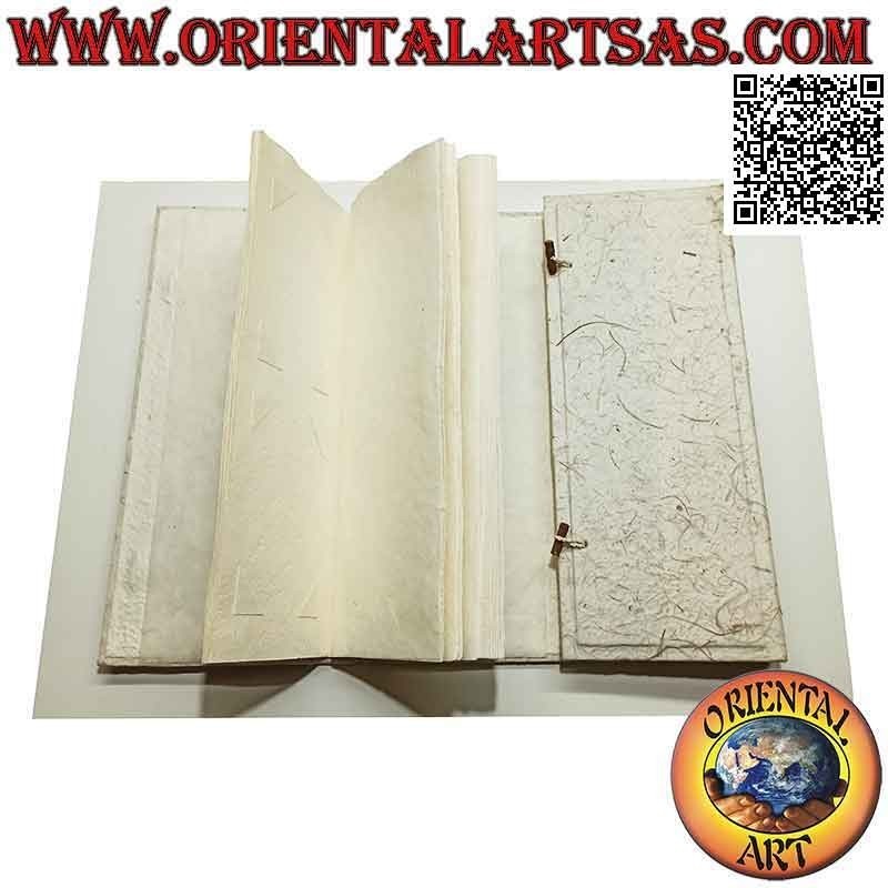 Álbum de fotos de papel de arroz con dos botones de cierre centrales, 40 cm (16x2 hojas de 2)