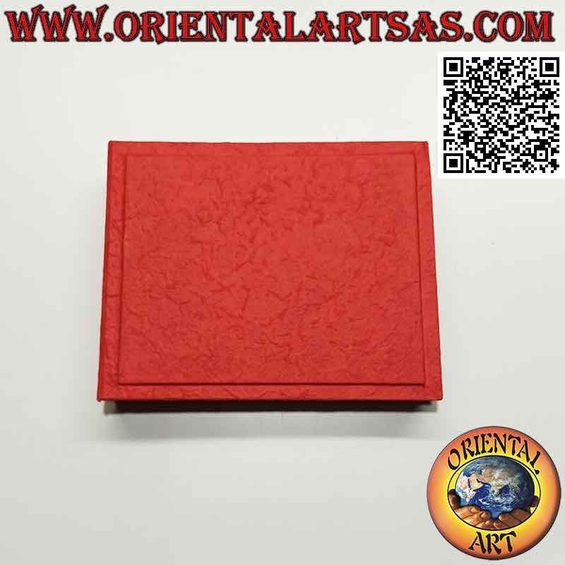Photo album in rice paper with red cover, 20 cm (horizontal)