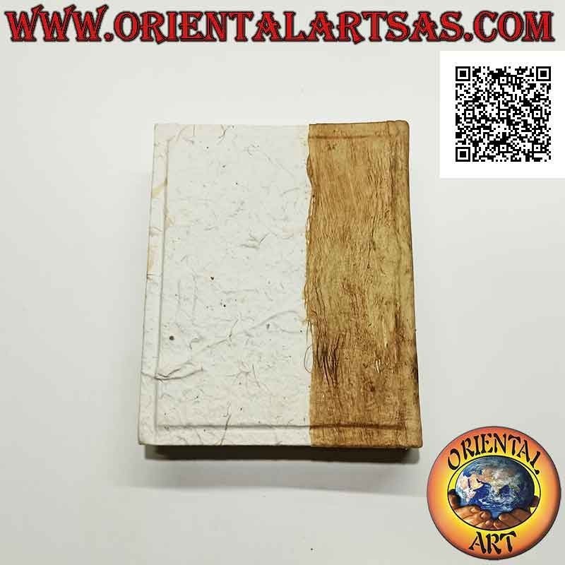 Album fotografico in carta di riso e corteccia d'albero con orsetto su tela, 20 cm