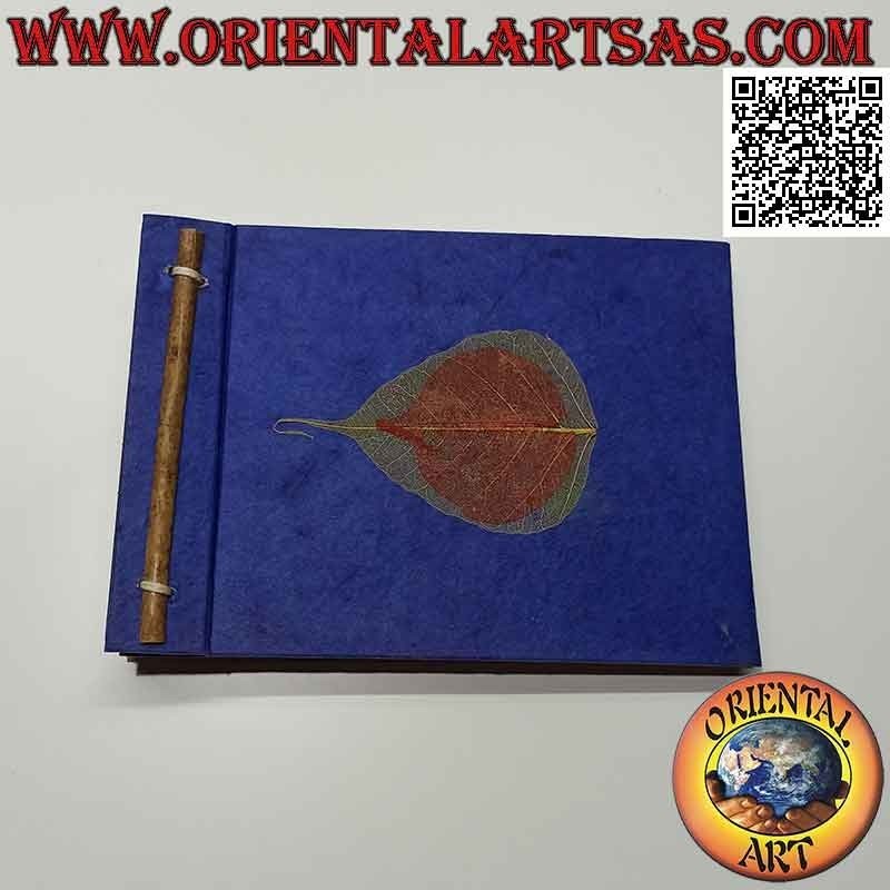 Photo album in Nepalese rice paper and black leaf sheets, (14 x 19 cm)
