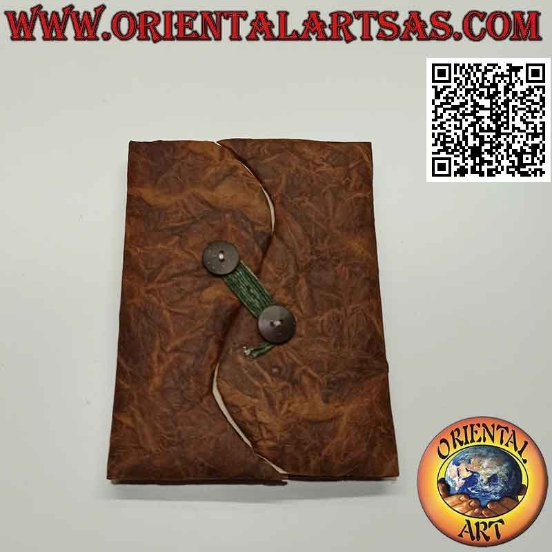 Notebook notebook with central closure, in Nepalese rice paper (18 x 13)