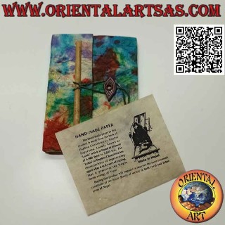 Cuaderno con cierre central, en papel de arroz nepalí (15 x 11)