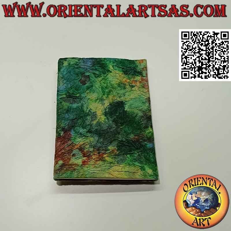 Notebook notebook with central closure, in Nepalese rice paper (15 x 11)