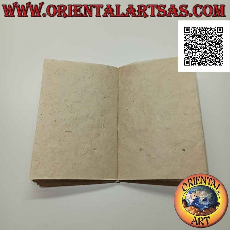 Cuaderno simple con aplicación de sol, en papel de arroz nepalí (22 x 15)