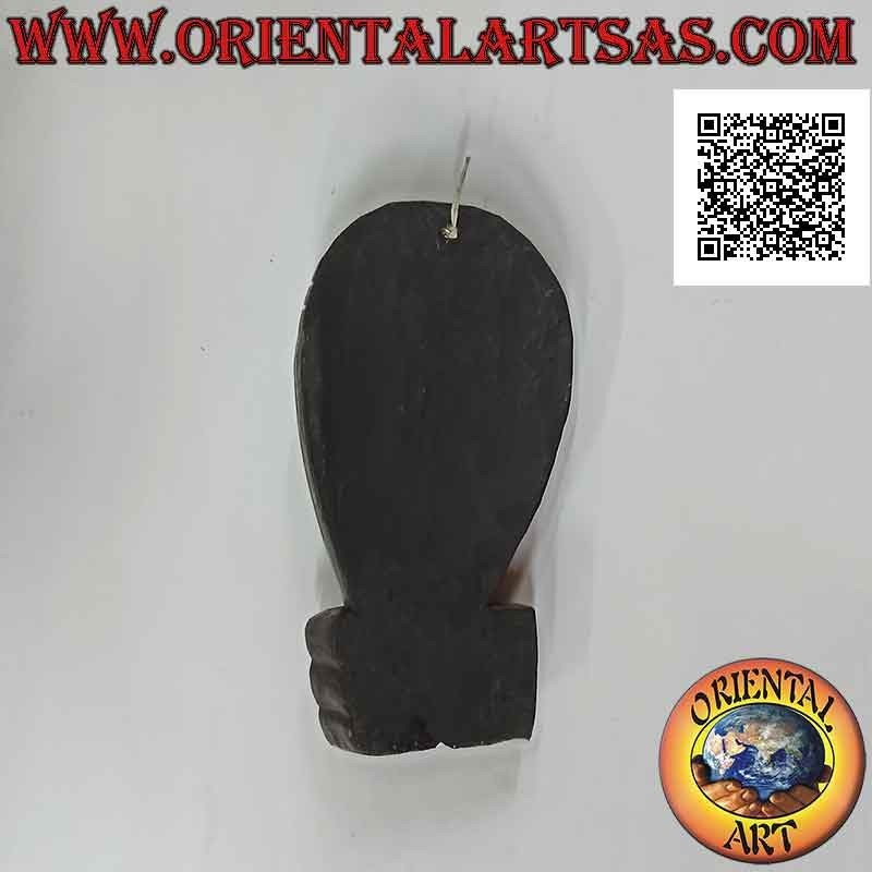 Maske eines stillen Ureinwohners "shh" aus Balsaholz, 26 x 15 cm