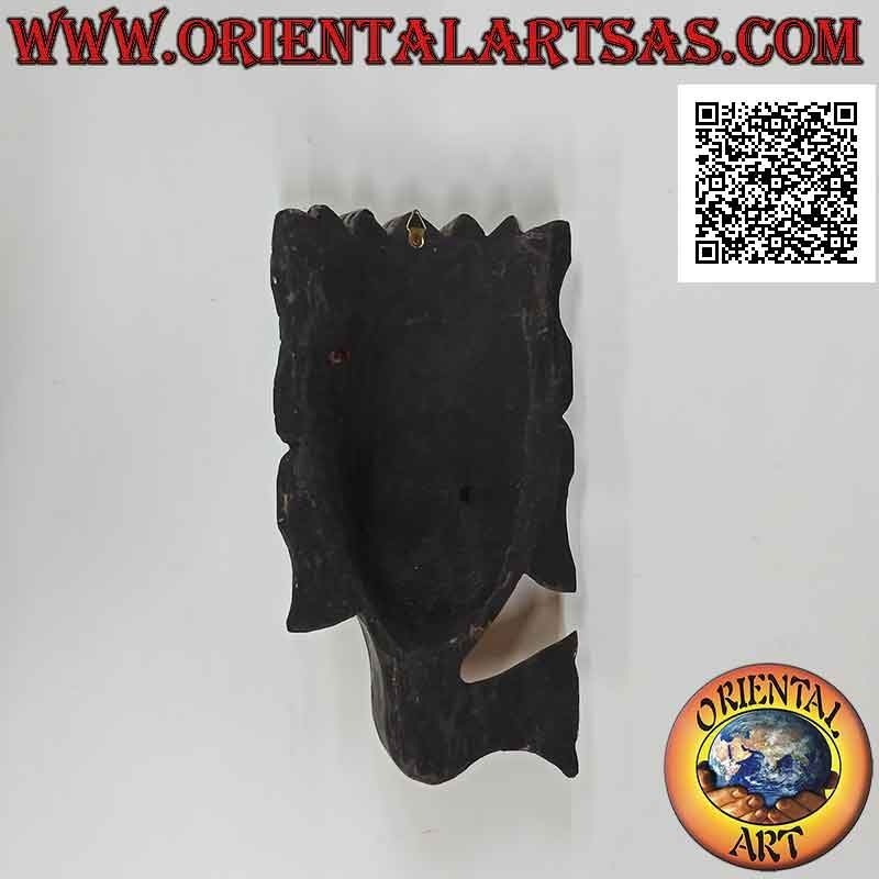 Ganesh-Maske geschnitzt und bemalt von nepalesischen Handwerkern aus Palisander, 31 x 16 cm