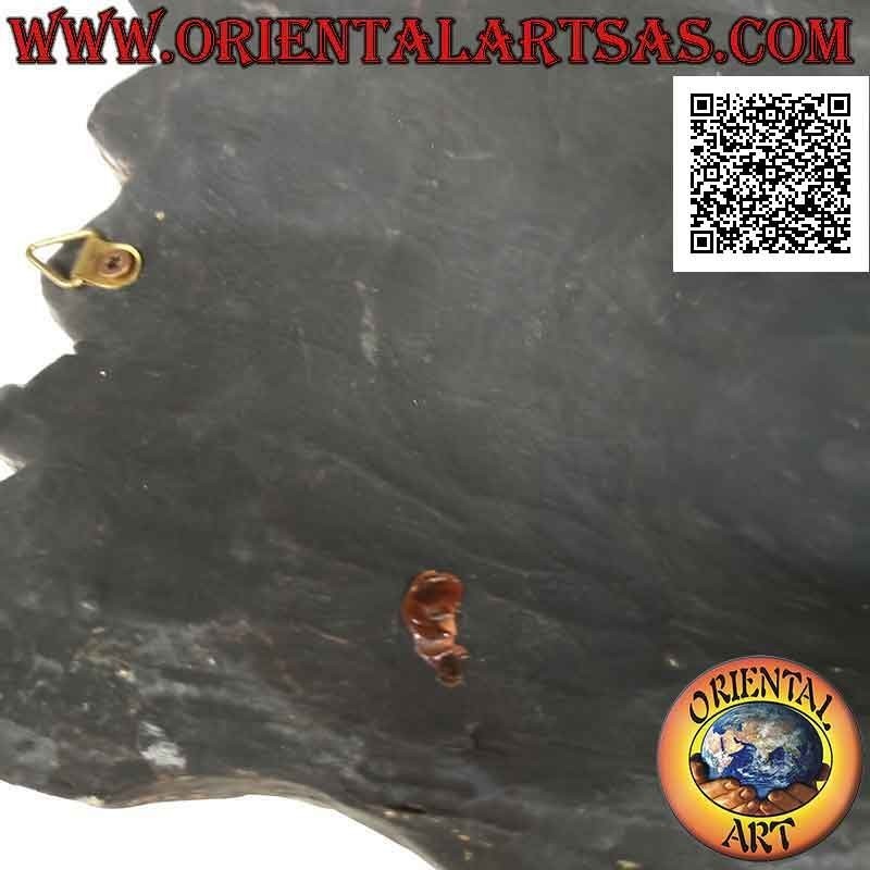 Ganesh-Maske geschnitzt und bemalt von nepalesischen Handwerkern aus Palisander, 31 x 16 cm