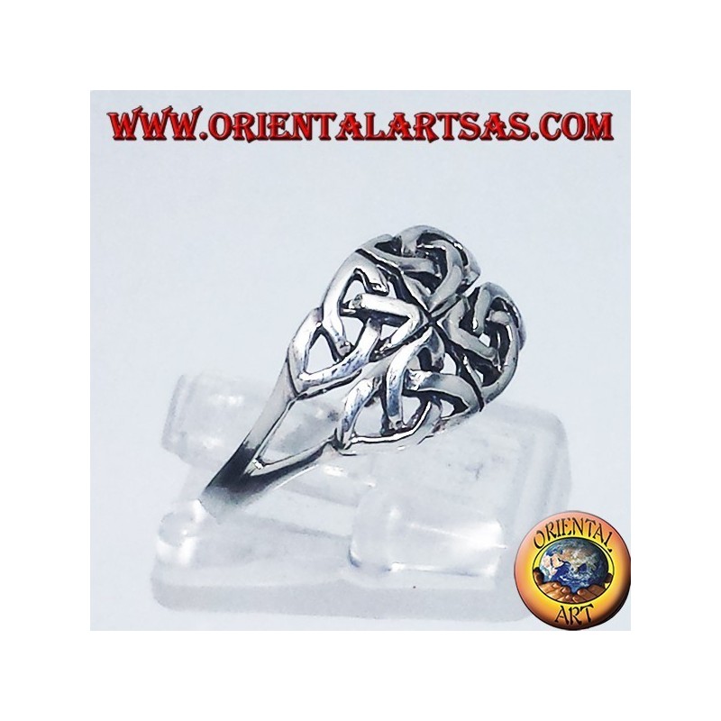 Anello in argento, Nodo di Iona simbolo celtico