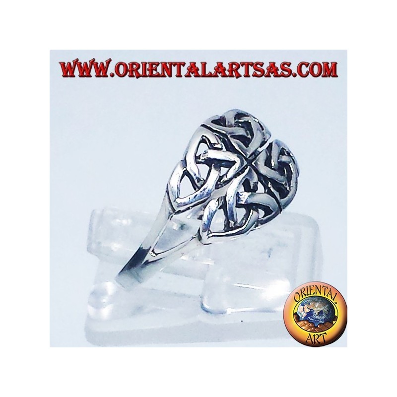 Silver ring, Iona Celtic knot symbol