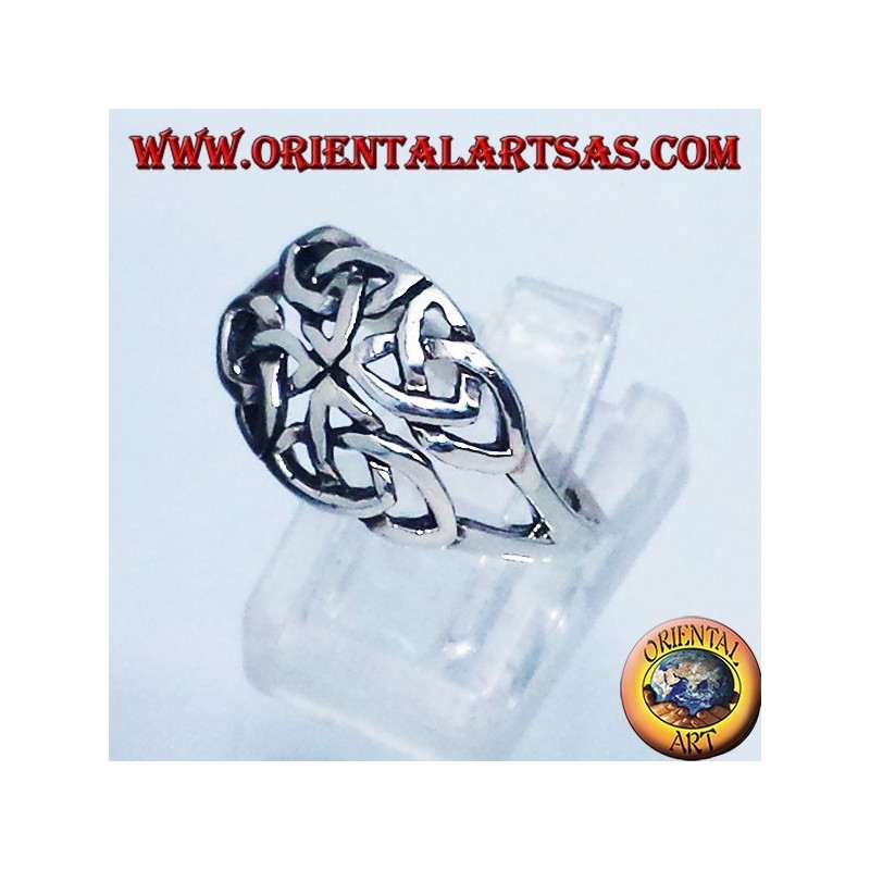 Silver ring, Iona Celtic knot symbol