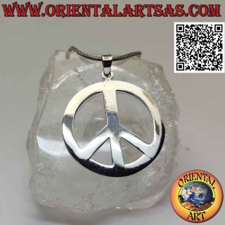 Colgante de plata en forma de símbolo de la paz (Ø 40 mm.)