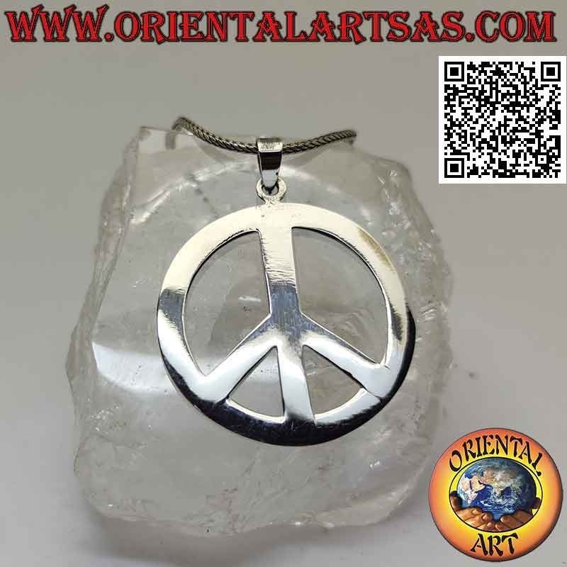 Colgante de plata en forma de símbolo de la paz (Ø 40 mm.)