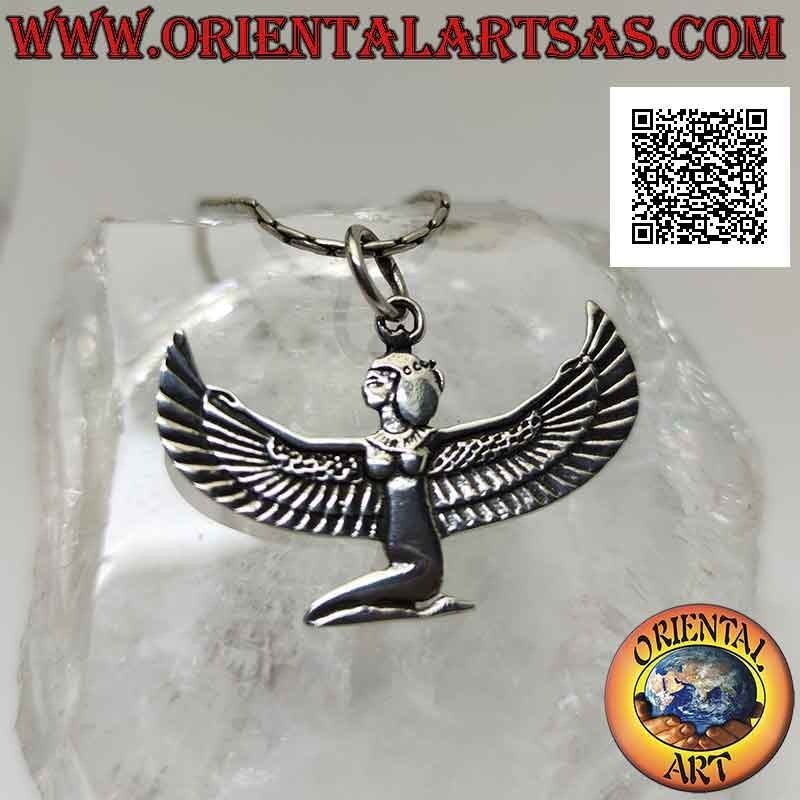 Ciondolo in argento, Iside (dea della maternità, della fertilità e della magia) di profilo (grande)