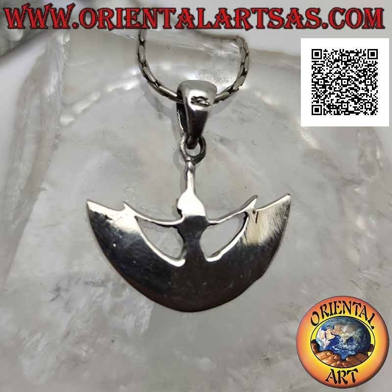 Pendentif en argent, Isis (déesse de la maternité, de la fertilité et de la magie) debout les ailes ouvertes